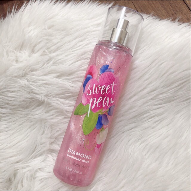 [Dâu Store] Xịt Thơm Có Nhũ SWEET PEA - Bath And Body Works - (236ML) [NeW] Chính hãng