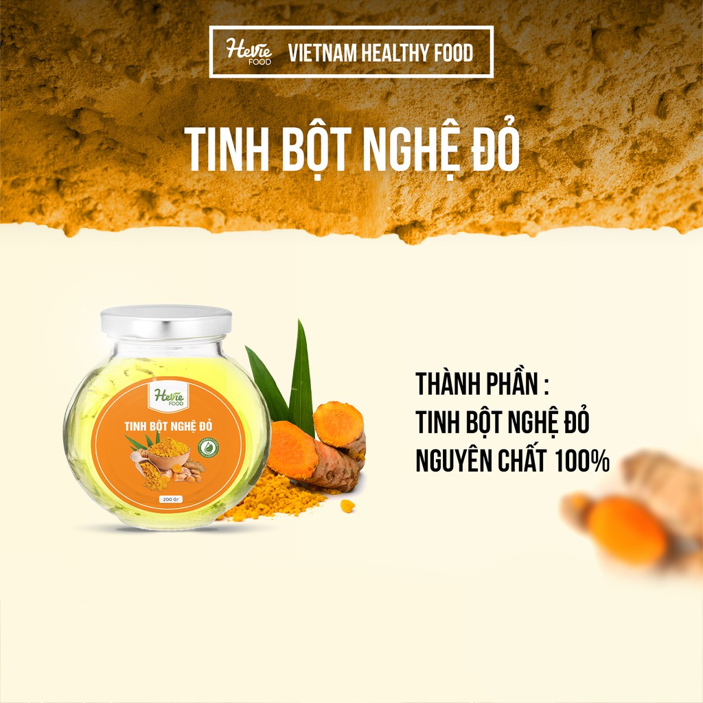 Tinh bột NGHỆ ĐỎ 200g HeVieFood