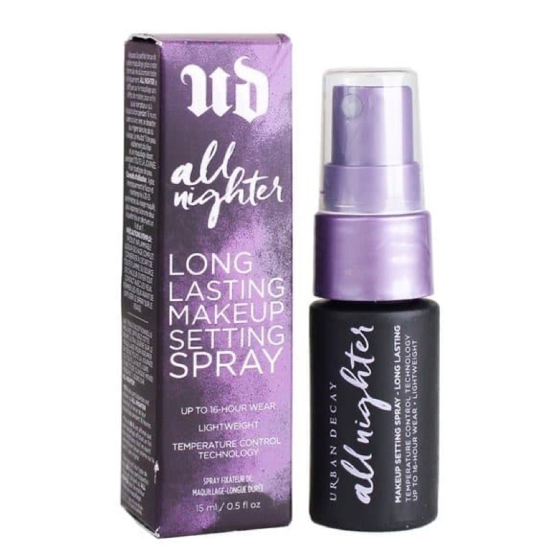 [ Minisize 15ml] Xịt Khóa Lớp Trang Điểm Urban Decay All Nighter Long Lasting Makeup Setting Spray