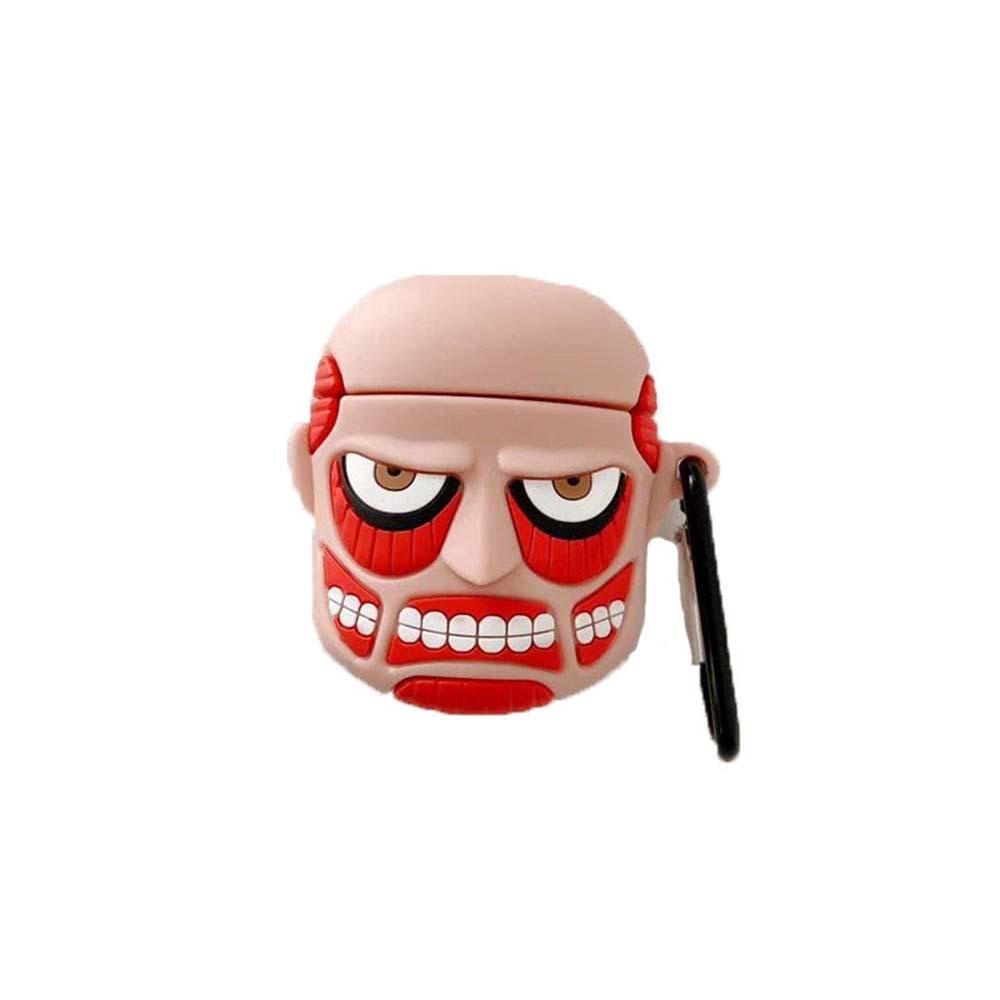 EPOCH Cartoon Attack on Titan 3D Earphone Accessories Earphone Cases Cute For Airpods 1 2 Charging Case Silicone Bluetooth Wireless Earphone Japanese Anime Earphon Protect cover/Multicolor