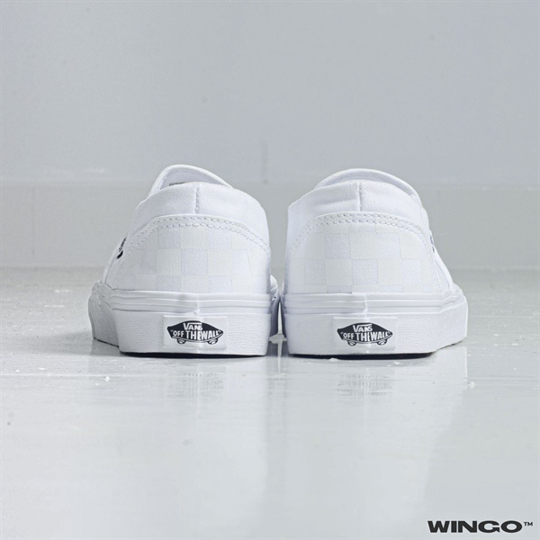 Vans Slip On Asher Checkerboard White