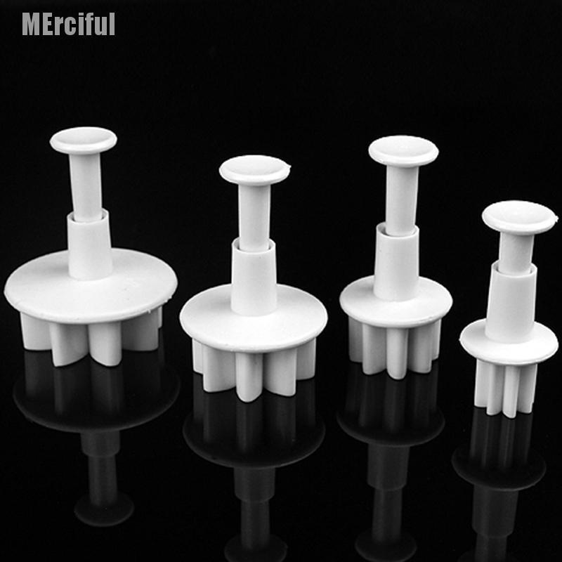 Set 4 Khuôn Cắt Tạo Hình Hoa Cúc Trang Trí Bánh