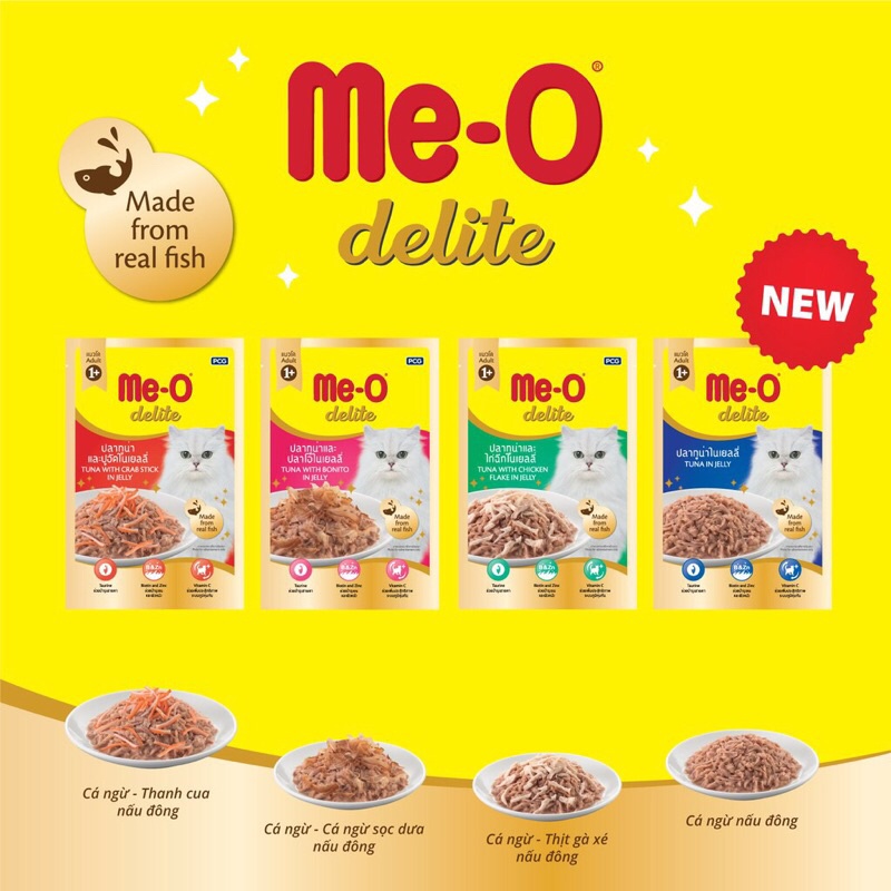 Pate Cho Mèo Me-O dinh dưỡng Delite 70g