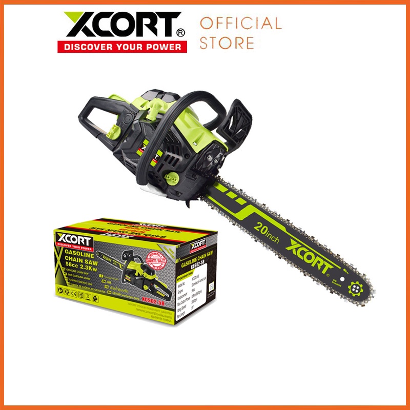 máy cưa xích chạy xăng 58cc 2300W XCORT