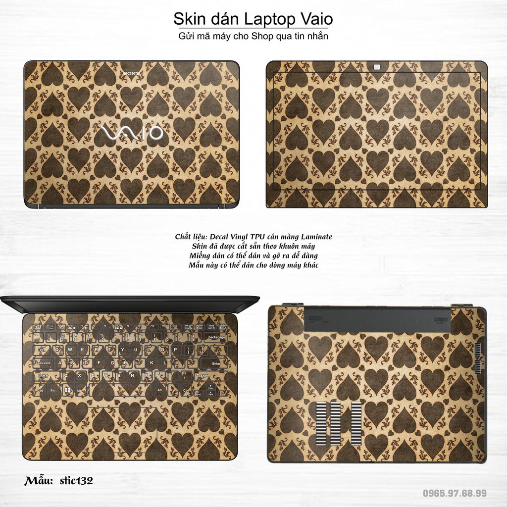 Skin dán Laptop Sony Vaio in hình Hoa văn sticker nhiều mẫu 22 (inbox mã máy cho Shop)