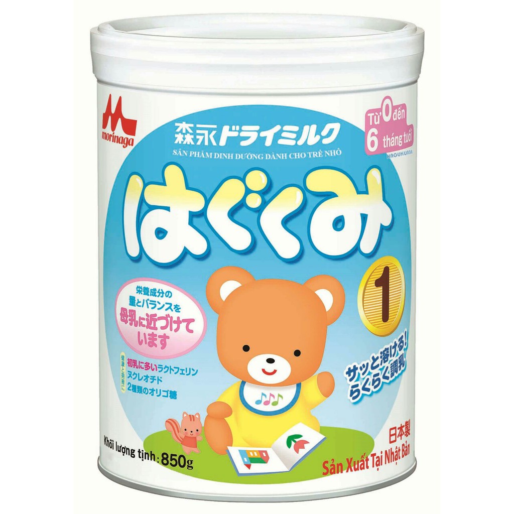 Sữa bột Morinaga Nhập Khẩu Nhật Bản số 1-820g