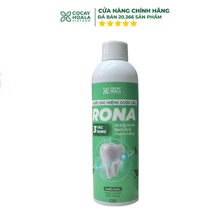 Nước súc miệng dược liệu CoCayHoaLa - Khỏi lo Chảy máu chân răng, viêm lợi, hôi miệng, chai 150ml