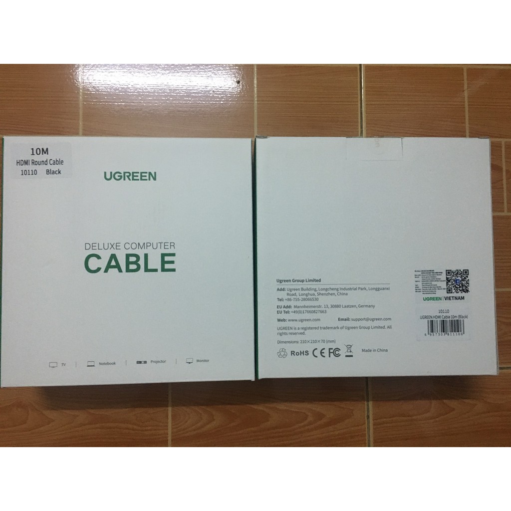 Cáp HDMI Ugreen 10110 10m (Cáp tròn)