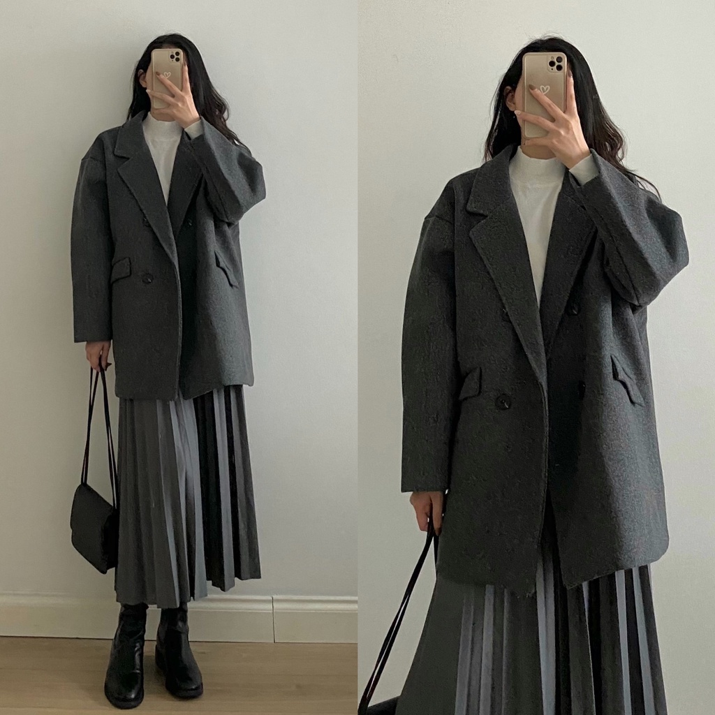 Áo khoác dạ nắp túi chéo _ A0305 | BigBuy360 - bigbuy360.vn