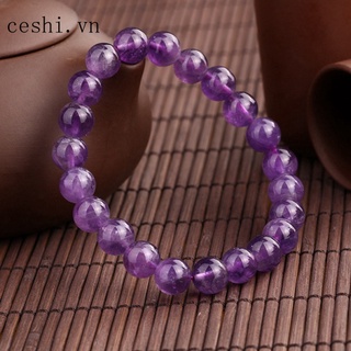 Natural Amethyst Bracelet Women's Gemstone Bracelets Transparent Purple Dream