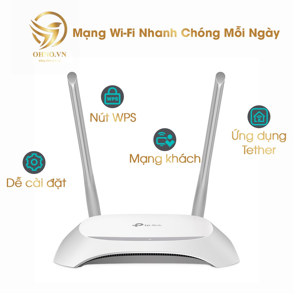 Bộ Thiết Bị Đầu Phát Wifi TP Link TL-WR840N Cục Phát Sóng Wifi 2 Râu Kết Nối Internet Tốc Độ Cao - OHNO VIỆT NAM