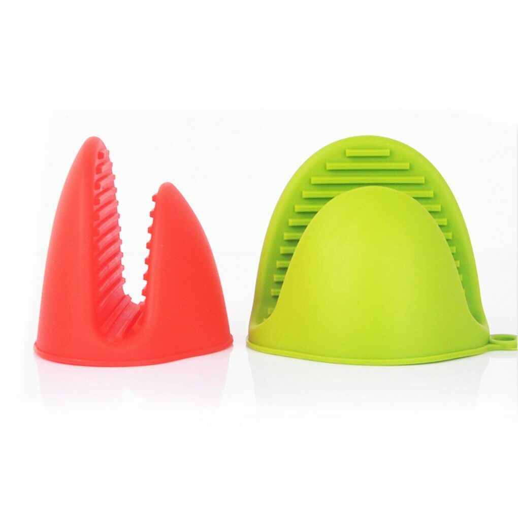 [Random Color ] 1Pcs Heat Resistant Anti Boiling Non-slip Silicone Kitchen Gloves/ Kitchen Pot Bowl Clip