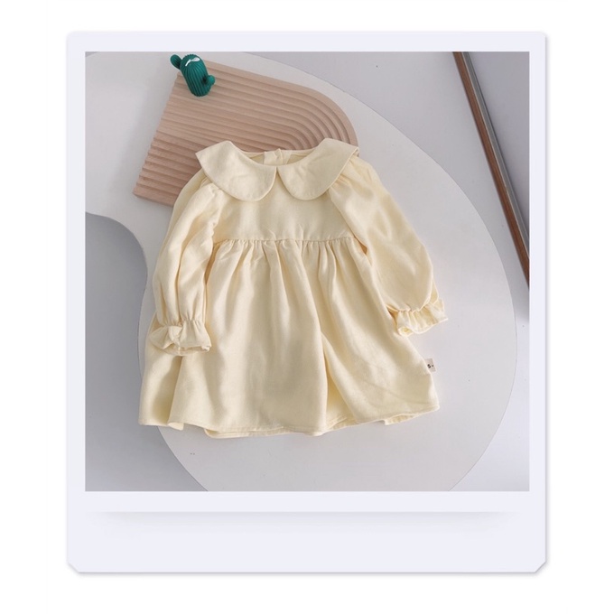 Váy thu cổ sen Vintage cho bé gái 8-20kg