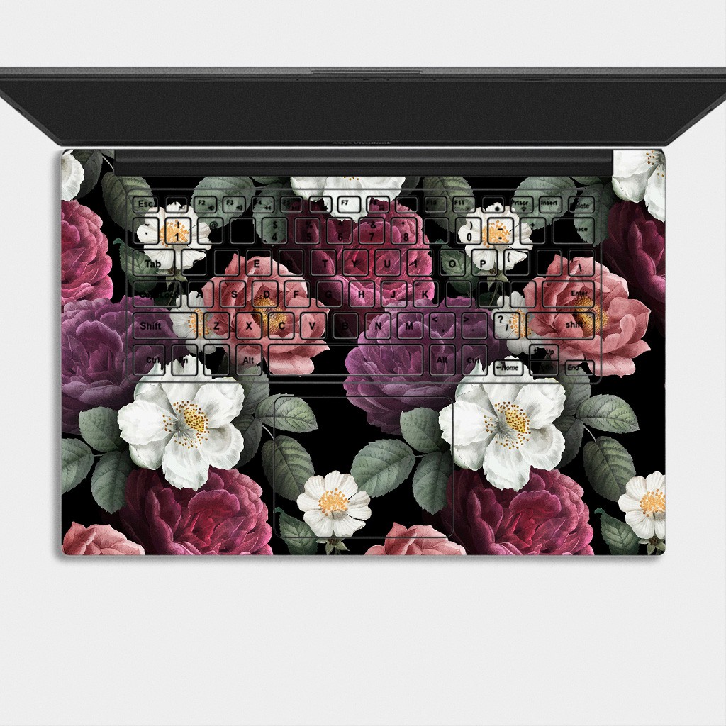 Bộ skin dán laptop mẫu Mẫu Floral / Có mẫu decal dán cho tất cả các hãng máy tính