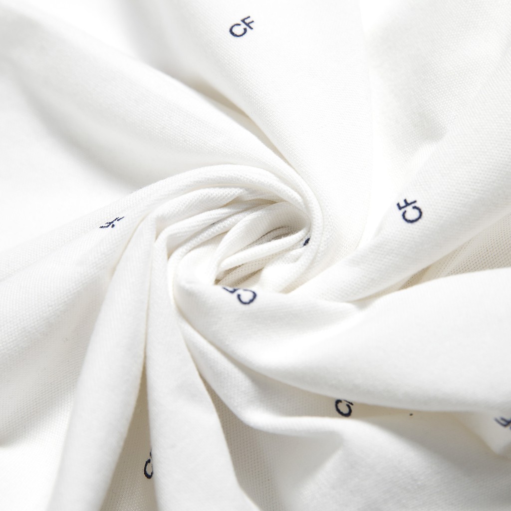 [Mã BMBAU50 giảm 7% tối đa 50K đơn 99K] Áo Polo HT In Tràn CF Trắng Ceffylo, vải Cotton mềm mịn CEFFYLO