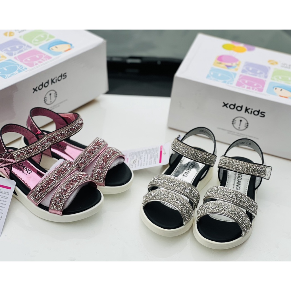 Dép quai hậu cho bé gái - sandal trẻ em mẫu mới đính đá lấp lánh điệu đà đi học, đi chơi Babybees 928790