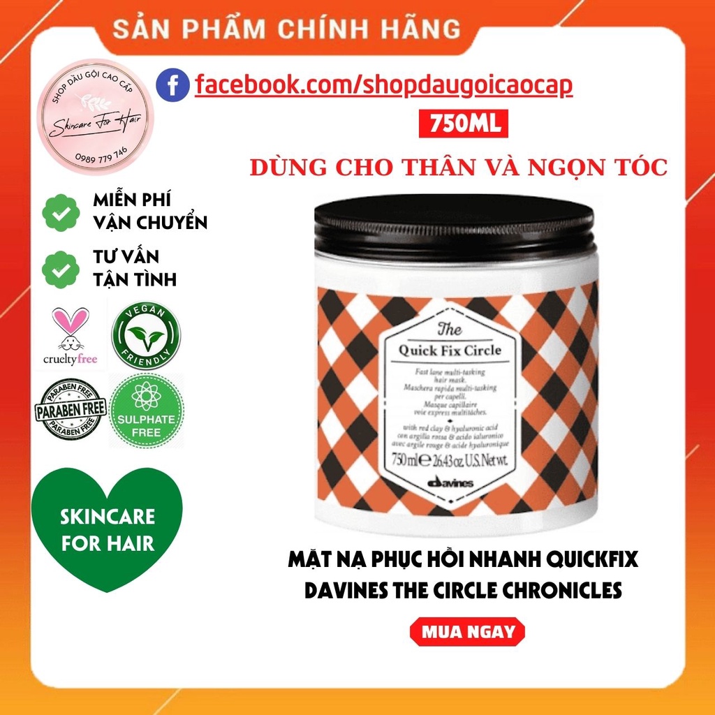 Mặt nạ tóc Davines dành cho tóc &amp; da đầu dung tích 750ml