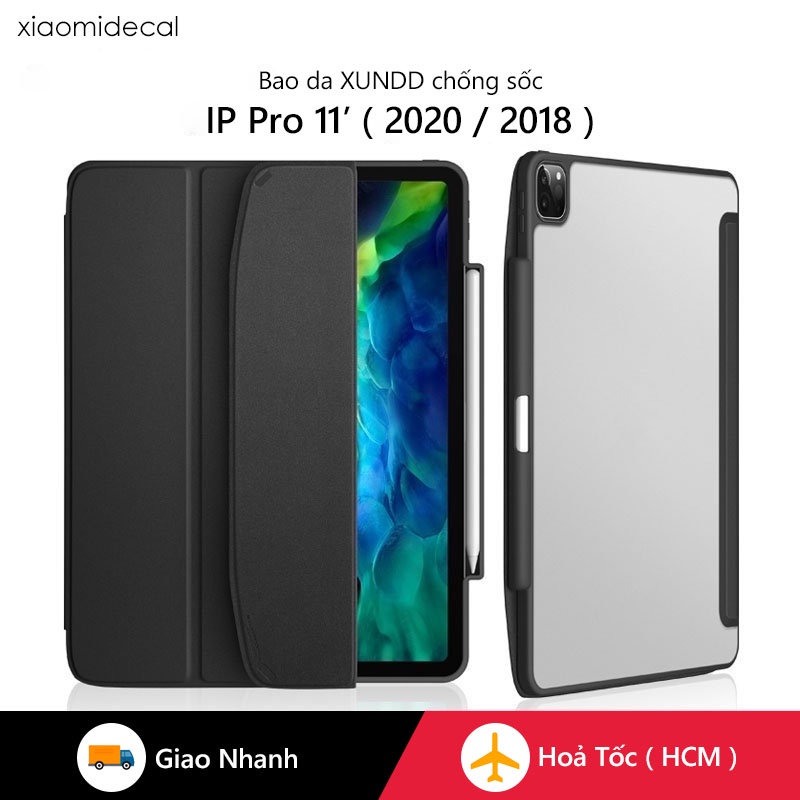 Ốp lưng XUNDD iPad Pro 11' (2020 / 2018) Chống trầy, Chống sốc, Kiểu bao da, Mặt lưng trong