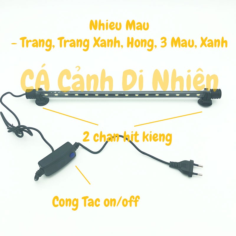 Đèn LED 50 - 60 cm nhiều màu cho hồ cá để dưới nước 7W