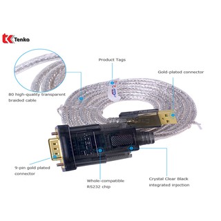 CÁP CHUYỂN ĐỔI USB SANG COM RS232 DTECH DT-5002A