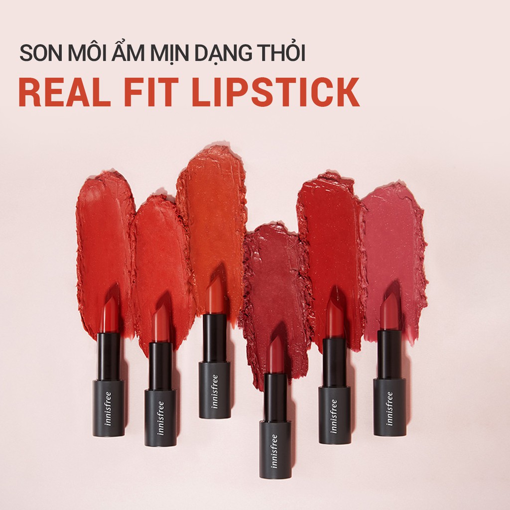 [Mã COSIF05 giảm 10% đơn 400K] Son môi ẩm mịn innisfree Real Fit Lipstick 3.1g