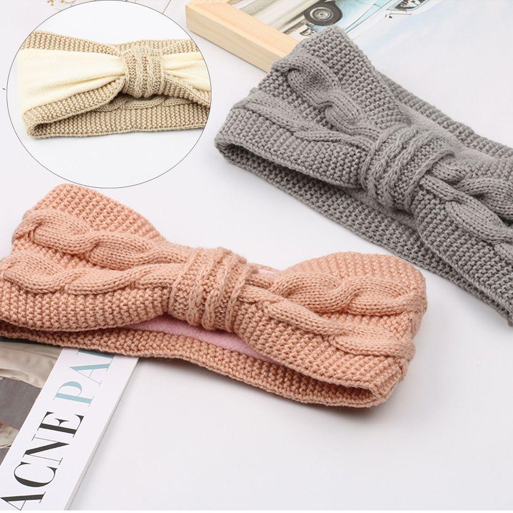 Băng Đô Cài Tóc Bản Rộng Bằng Lông Cừu Cho Nữ