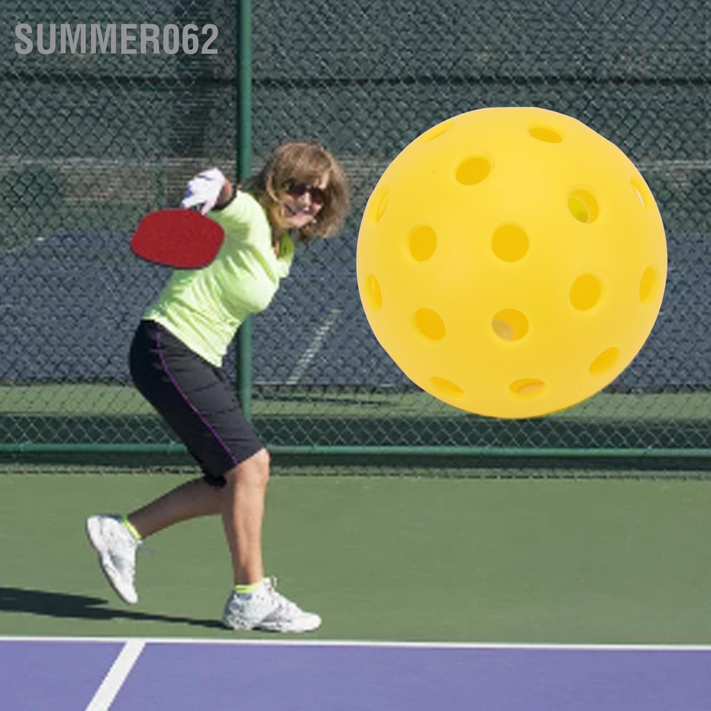 6 cái / bộ Pickleball Bộ nhựa có lỗ rỗng Màu vàng tiêu chuẩn ngoài trời Đào tạo Picklball