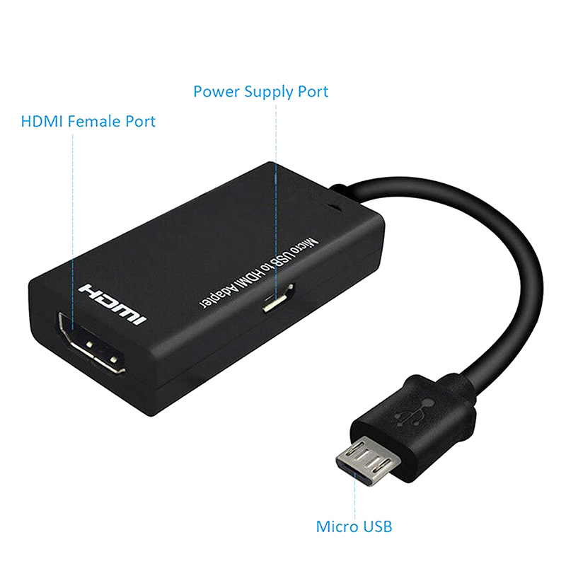 Cáp Chuyển Đổi Từ Micro Usb 2.0 Sang Hdmi Hdtv Tv Hd 0316 Cho Điện Thoại Samsung Lg S7