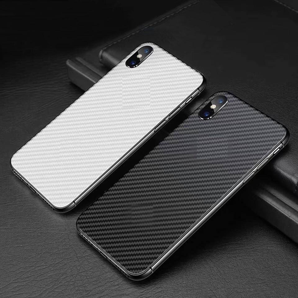 Miếng dán iphone mặt lưng vân carbon nhám chống vân tay, chống xước dùng cho iphone 6/7/8/X/XS/11promax...