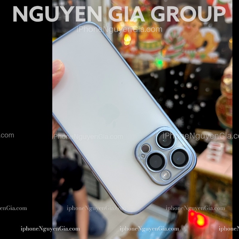 Ốp nhám xanh pastel siu mỏng  chống bám dơ, chống vân tay chống ố cho iPhone 14 Pro Max / ip 13 pro max NGuyen Gia group