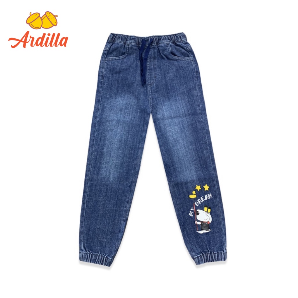 Quần jean/bò dài bé trai bé gái ARDILLA ,dáng Jogger form thoái mái, chất liệu jean mềm mại co giãn cho bé từ 4-15 tuổi