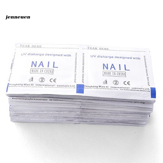 [Hàng mới về] Set 100 túi lá nhôm đựng dung dịch tẩy sơn móng tay nhanh chóng