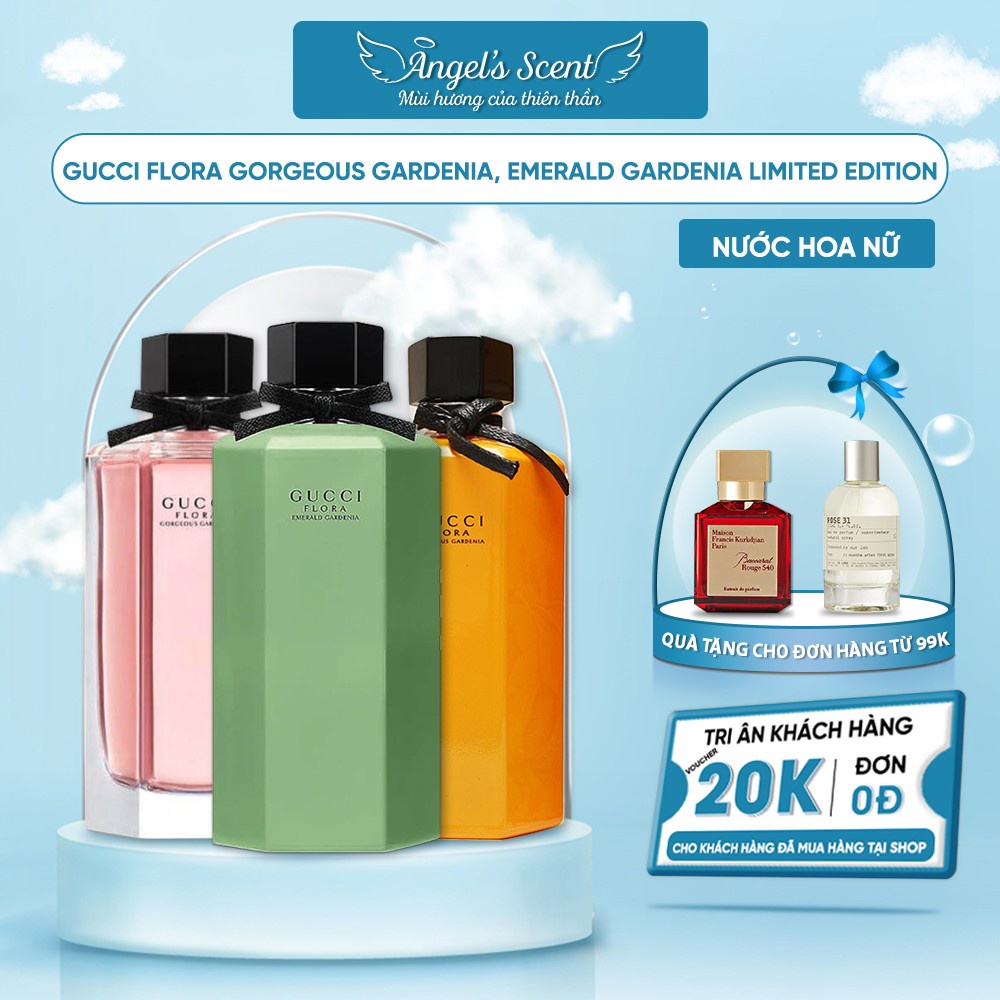 Nước hoa nữ ɢᴜᴄᴄɪ  Flora Gorgeous Gardenia, Emerald Gardenia Limited Edition - Angel's Scent
