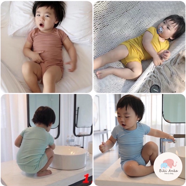 [CHÍNH HÃNG] Bộ Thun Gân Cộc Nằm Điều Hòa MINKYMOM QUẢNG CHÂU