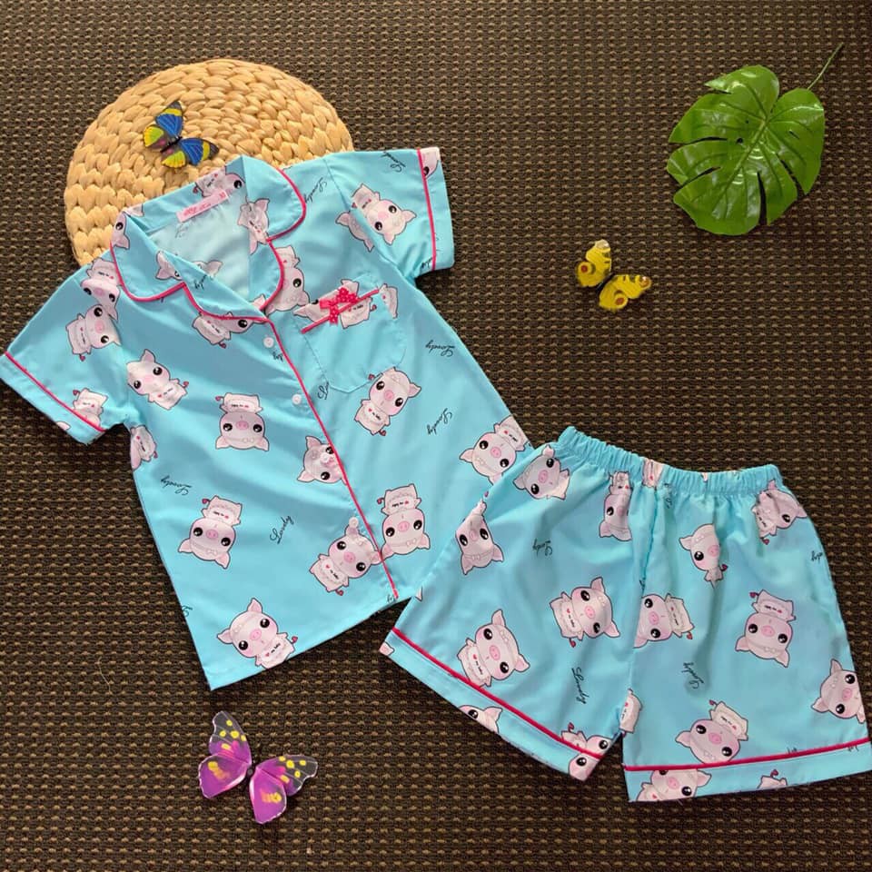 Pijama đùi cho bé, chất kate thái siêu xinh