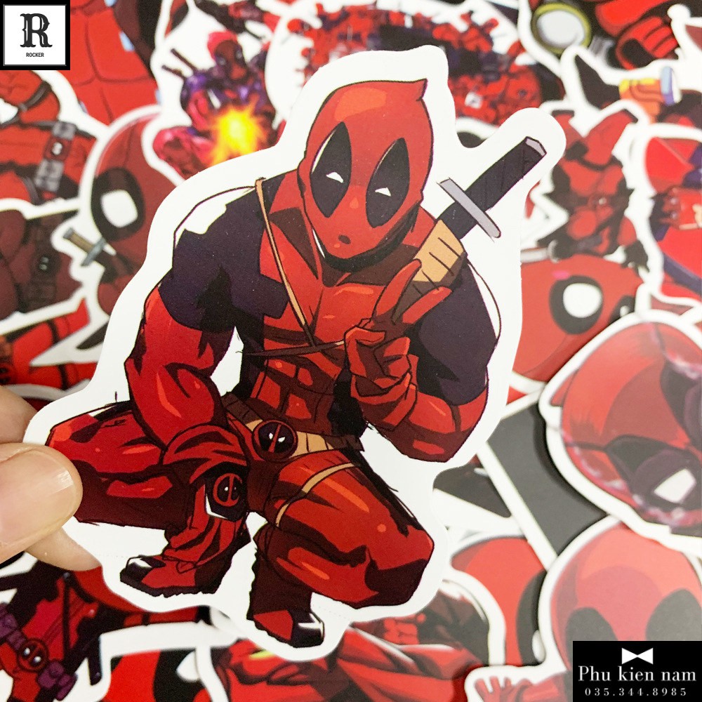 Sticker PVC Hoạt Hình 35 Hình dán Deadpool ST086