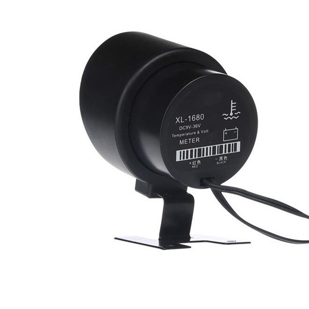 Đồng Hồ Kỹ Thuật Số Cảm Biến Nhiệt Độ Nước + Vôn Kế Voltura motor 2 Trong 1 12v 24v 12v