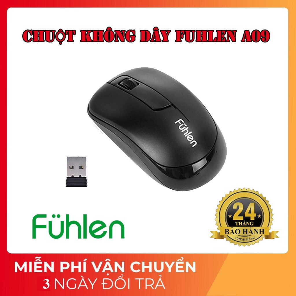 Chuột Không Dây Fuhlen A09,Chuột Fulhen A09 hàng chính hãng độ bền cao , BH 2 năm.