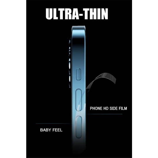 1 Miếng Dán Sợi Carbon Màu Trong Suốt Viền Cạnh Bảo Vệ Cho Iphone 13 Pro Max 13 Mini