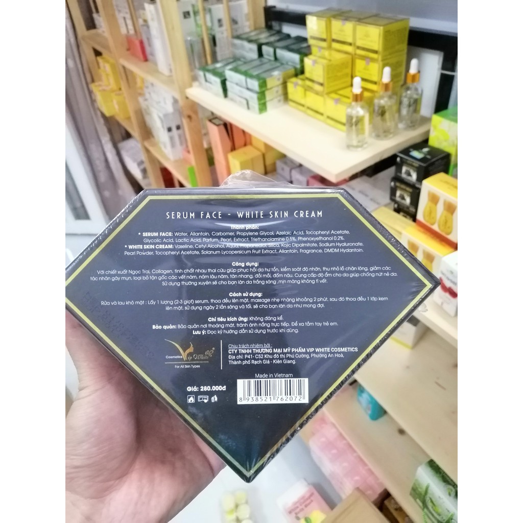 Kem Face Vip white - Chính hãng - Combo Kem face + Serum Vip White