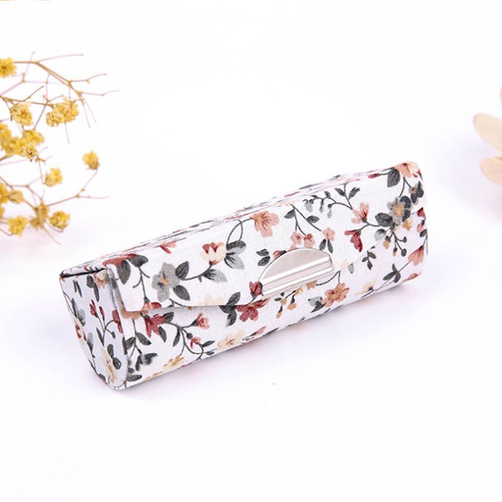 YIYU (Hàng Mới Về) Hộp Đựng Son Môi Bằng Vải Satin Mềm In Họa Tiết Hoa Tinh Tế Thời Trang Có Gương Trang Điểm Cho Nữ Tyler1