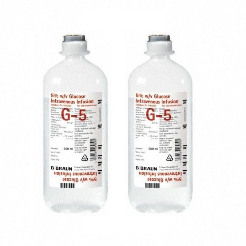 Glucose 5% Braun dung dịch Đường truyền tĩnh mạch ( Thùng 10 chai 500ml )