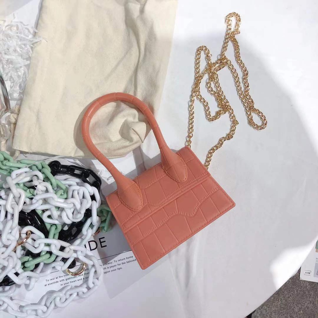 Túi Đeo Chéo mini Màu Sắc Đơn Giản Thời Trang Xuân Hè