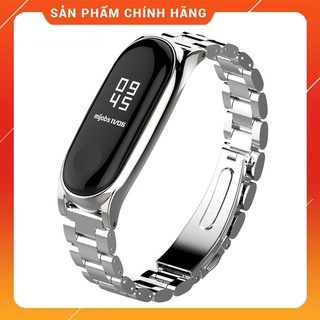 Dây đeo kim loại bản lớn PLUS Xiaomi Miband 3 -4 chính hãng Mijobs