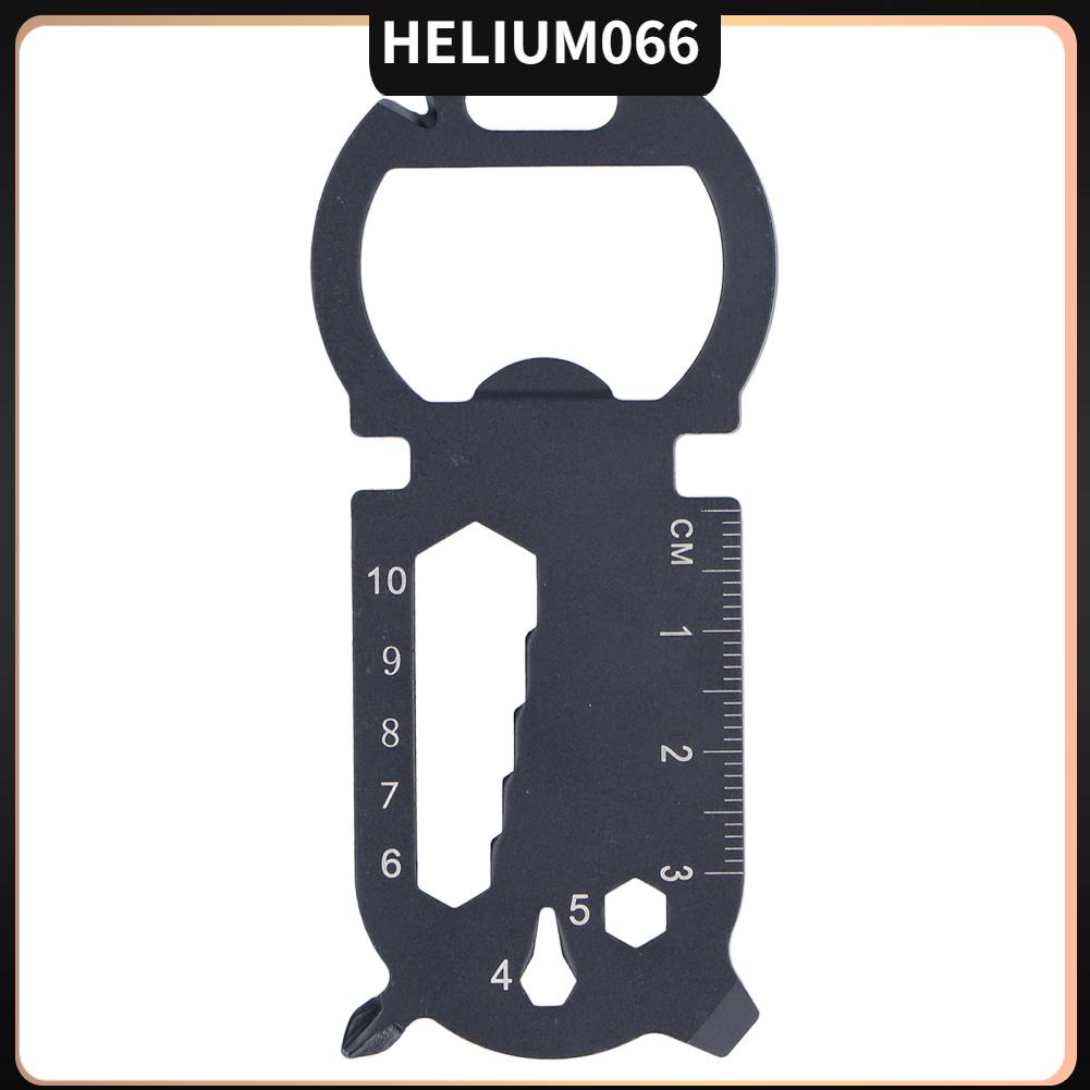 Helium066 Thẻ đa năng bằng thép không gỉ Dụng cụ mở tua vít Tua Dao cờ lê Thước cho ngoài trời