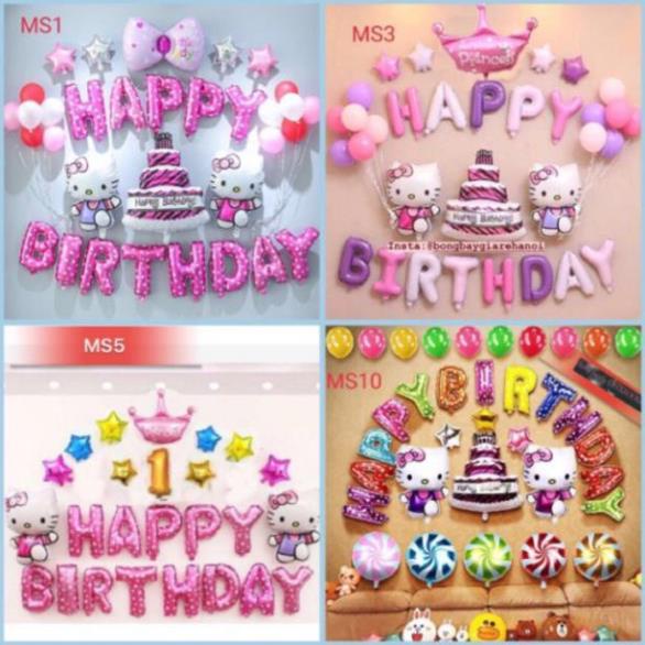 Set bóng trang trí sinh nhật Hello Kitty