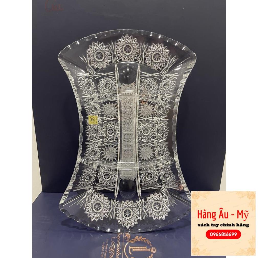 Đĩa Chia Ngăn Pha Lê Mài Cao Cấp Bohemia - Cam kết nhập từ Đức