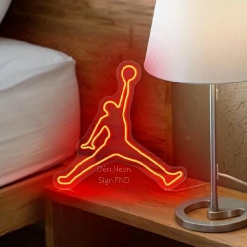 Đèn neon sign Đèn tiktok Decor home Den trang tri phòng ngủ hinh Jordan