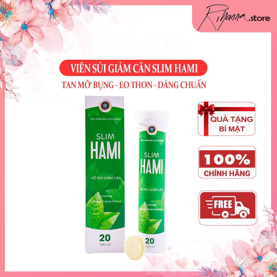 Viên Sủi Slim Hami Chính Hãng Giảm Cân Nhanh Cấp Tốc detox giảm béo viên uống không phải thuốc giảm cân