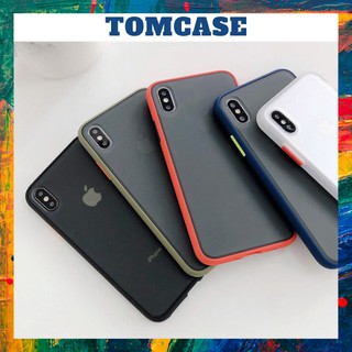 Ốp iphone - Ốp lưng nhám mặt mờ viền màu 6/6s/6plus/6splus/7/8/7plus/8plus/x/xs/xs max/11/11promax - Tomcase